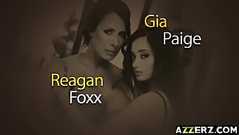 Tiga Orang Yang Penuh Gairah Dengan Reagan Foxx Dalam Pijatan Sensual.