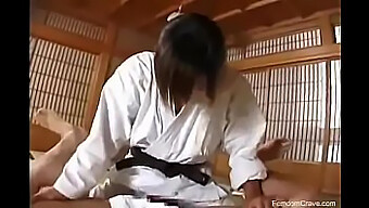 Japanese Girlfriend Humiliated With Strapon By Karate Master