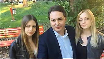 Andrea Dipre Instruiește Staruri Porno Aspirante În Intimitatea În Aer Liber, Cu Francesca Și Katerina Cu Un Bărbat Bine Dotat